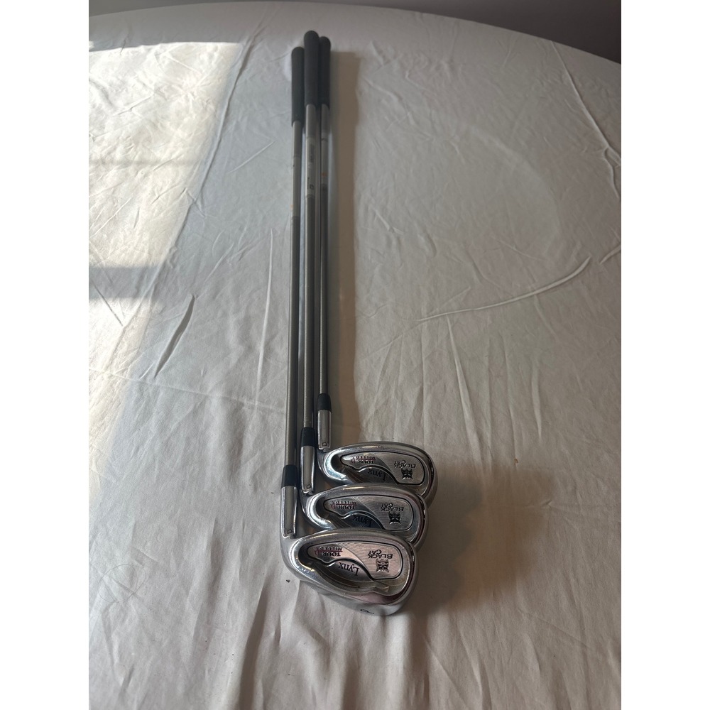 Lynx Black Cat Tour Milled Iron Set  of‎ 3 Mens Silver  SteelFiber i70